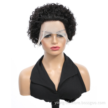 100% Natural Black Short Bob Wig for Black Women, Brazilian Virgin Remy Straight Human Hair Bob Style Cut Wig